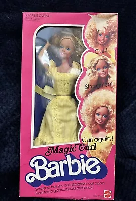 NRFB Barbie Magic Curl Doll #3856 1981 Superstar Era Vintage Mattel NIB • $95