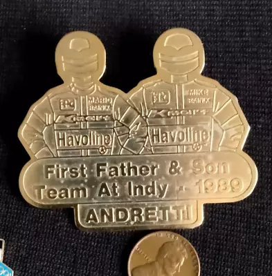 First Father & Son Team At Indy 1989 Mario & Michael Andretti LTD 500 PROOF Pin • $25.99