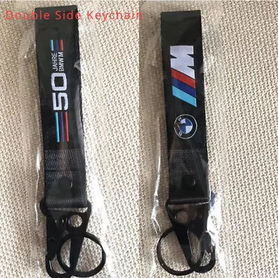 Keychain Metal Backpack Key Ring Hook Strap Lanyard Nylon Embroidery For BMW M • $12.56