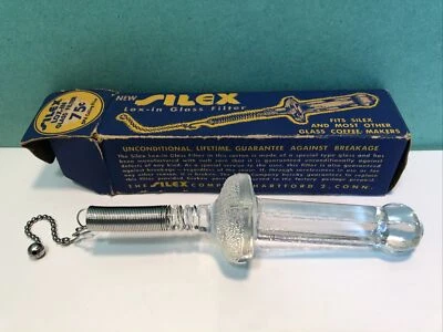 $17.50 • Buy Boxed NOS SILEX Lox In Glass Filter Rod Pat 1946 Vacuum Coffee Pot Vtg