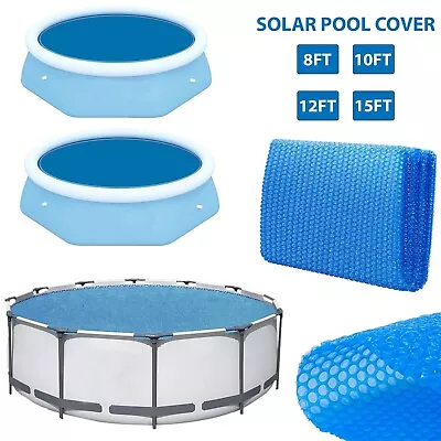 Solar Pool Cover For 8 10 12 & 15ft Inflatable Fast Set Paddling Swimming Pool • £14.85