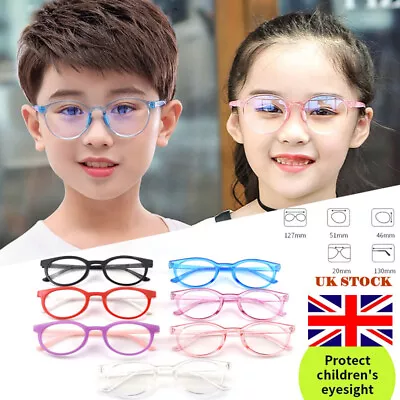 £6.01 • Buy Anti Radiation Glasses For Kids Anti-Blue Light Round Frame Children Glasses MV