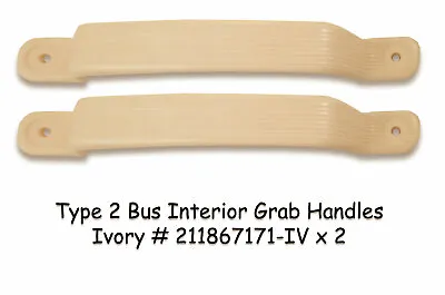 Vw Type 2 Bus Interior Front Door Plastic Grab Handles Ivory Kombi Microbus • $30