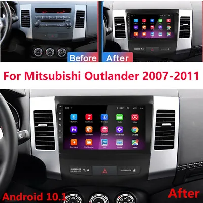 For 07-11 Mitsubishi Outlander 9'' Android10.1 Car Radio Stereo DVD Player GPS • $99.86