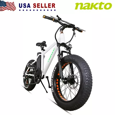 Electric Bike Fat Tire 20  Ebike 500W Removable 36V/10AH Battery Mini Cruiser • $899