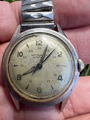 Vintage 32mm Wittnauer Automatic Stainless Steel Wrist Watch. Runs. • $69.99