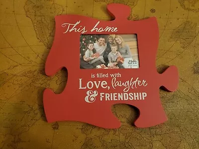 P. Graham Dunn Puzzle Piece Photo Picture Frame This Home Is Filled With Love • $21