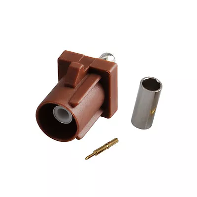Fakra F Brown /8011 Male Connector TV2 For RG316 RG174 LMR100 • $1.62