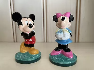 Disney Mickey & Minnie Mouse 4” Salt & Pepper Shakers Used For Display Only EUC • $10