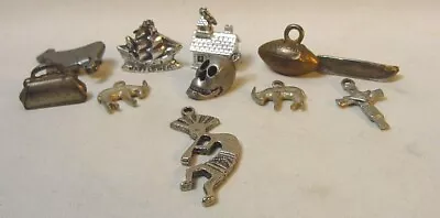 Vintage Lot Of 11 Assorted Charms~Wells Sterling Church~A SkullEtc • $34.99