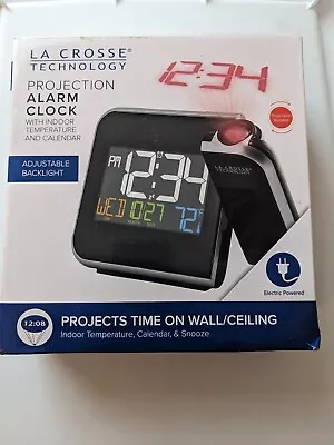 W85923 La Crosse Technology Projection Alarm Clock With Indoor Temp - Open Box • $18