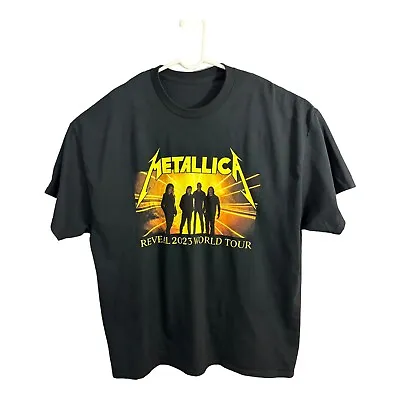 Metallica 2023 Reveal World Your Black Concert Shirt Size 2XL Double Sided • $15.65