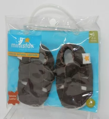 Ministar Leather Baby Sandal Shoes Brown Size Small 0-6 Months Soft Sole Infant • $7.07