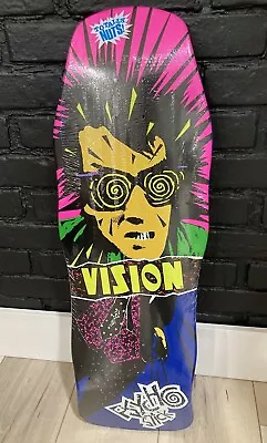 2021 NEW VISION 'PSYCHO STICK' Blue Dip Reissue Skateboard Deck SEALED 10” • $119.95