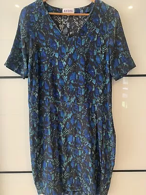 £45 • Buy Brora Silk Knee Length Dress Size 10