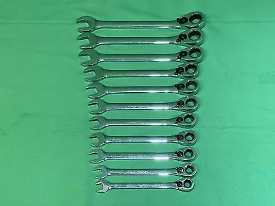 BLUE-POINT TOOLS Metric 15° Offset Ratcheting Combination Wrench Set (9-19 • $135.95