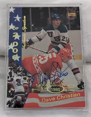 1995 Signature Rookies Miracle On Ice Signature #6 Dave Christian Auto 1393/2000 • $30