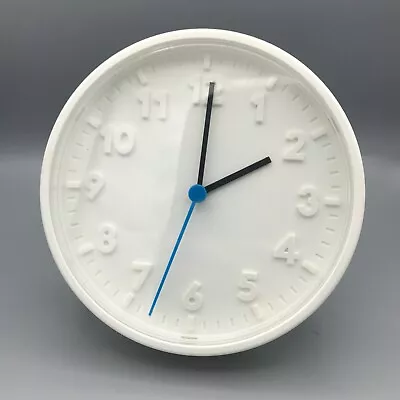 Ikea Wall Clock Stomma By Gustav Carlberg Minimalistic White Round Sweeping Hand • £14.95