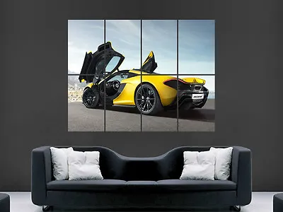 Mclaren P1 Yellow Supercar Fast Giant Wall Poster Art Picture Print Large Huge • £18.75