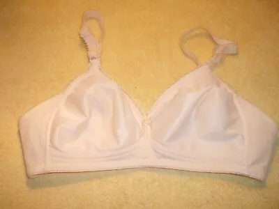 Vintage 34B MAIDENFORM Beige No Show Bra Wireless Lace Trim FR/SHP • $19.99