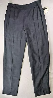 NWT Valerie Stevens Slacks Pants Trousers Womens Sz 10 Gray Rayon Silk Spandex • $21.99