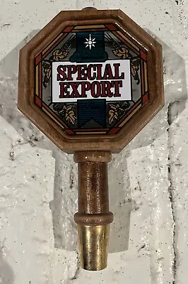 Vintage Heileman's Special Export Beer Tap Handle Wood Brass Multicolor ~ RARE • $9.09