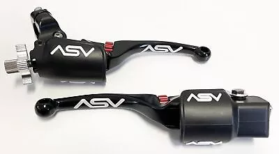 ASV F4 Front Brake Clutch Perch Levers Black Pair Dust Covers YFZ 450 2004-2006 • $227