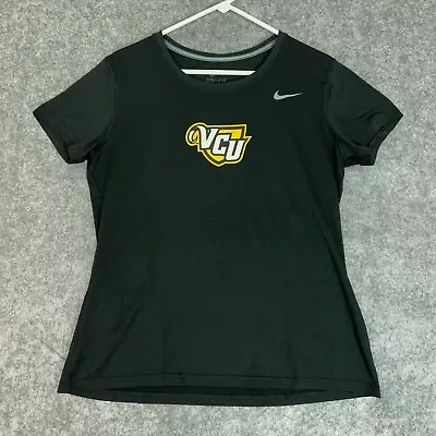 VCU Rams Womens Shirt Large Black White Nike NCAA Basketball Dri Fit College • $12.75