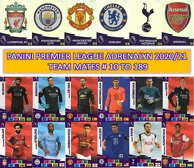 Panini Adrenalyn XL Premier League 2020/21 2021 - Team Mates Cards #10 To #189 • £0.99