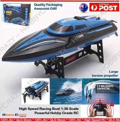 $125 • Buy RC Boat Remote Control H100 High Speed 2.4G Racing Speed Boat Toy RC Boat Hobby