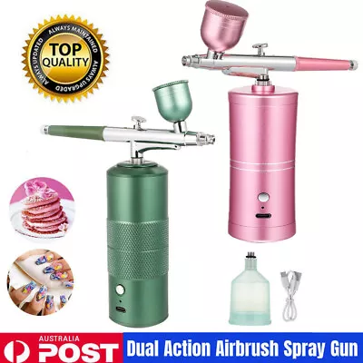 Cordless Airbrush Compressor Kit Spray Gun Air Brush Tattoo Art Paint Tools Set • $24.99