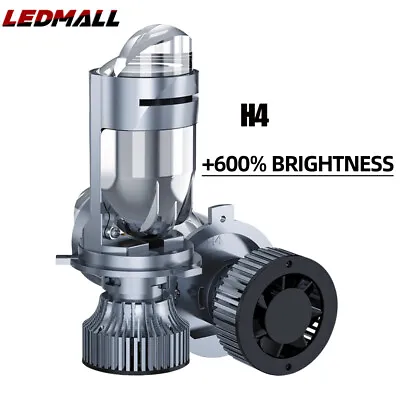 H4 LED Projector Mini Lens Auto LED Headlight Bulb Kit Conversion H/Low Beam 2X • $30.99