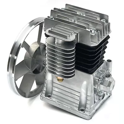 Air Compressor Pump Twin Cylinder Oil Lubricated Belt Drive Aluminum & Silencer • $128