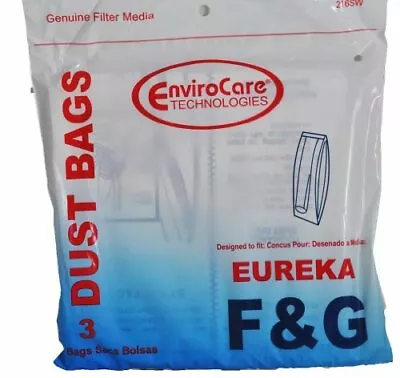 Eureka Style F & G Vacuum Bags 3 Per Pack • $7.05