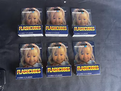 $9.95 • Buy Vintage SYLVANIA BLUE DOT FLASHCUBES 6 Packs NOS 18 Cubes / 72 Flashes