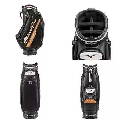 New Mizuno Golf 2024 Pro Tour Staff Bag 6 Way Top 241 243 245 - Black / Copper • $649.99