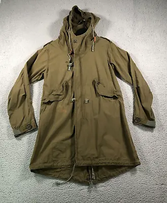 US Military Extreme Cold Weather Parka Adult Medium Olive Green Fishtail Hooded • $87.88