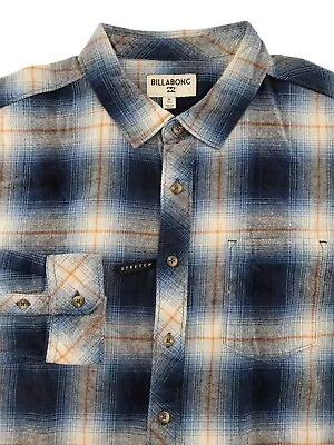 Billabong Coastline Plaid Flannel Shirt Mens Medium M • $34.99