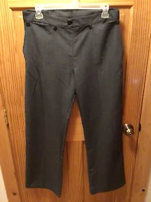 Amish Mennonite Hand Made Dark Gray 5-Btn Broadfall Pants W37 EUC Plain Clothing • $13.99