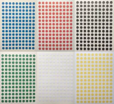 840 Small Coloured Round Sticky Dots 5mm Circles Self Adhesive Stickers Labels • £2.99