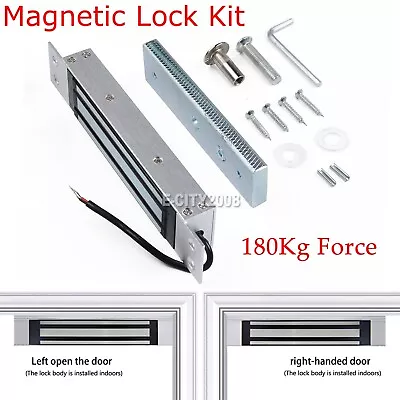 350Lbs Magnetic Door Lock Kit 180kg Force 12V Invisible Installation Single • $24.99