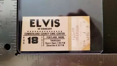 Elvis Presley - Vintage August 18 1977 Portland Maine Concert Ticket Stub • $120
