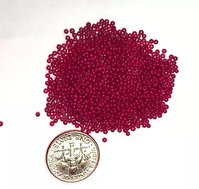 Pre-1900 Antique Micro Seed Beads-15/0 Rich Op Mulberry Red 3.4-3.9 Gram Bags • $5.95