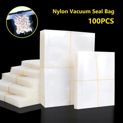 100pcs Vacuum Sealer Food Storage Bags Strong Pouches Frozen Storage Food Grade • $48.17