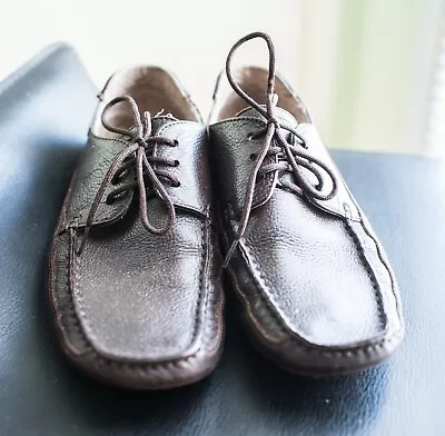 Kickers Women's Brown Leather Casual Laces Shoes Size 39 US 85 • $15