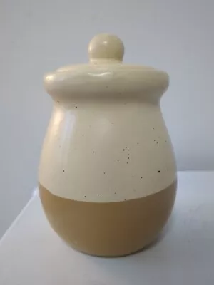 Vintage DesignPac Inc. Two Toned Ceramic Sugar Bowl W/ Lid 6.5   • $7.95