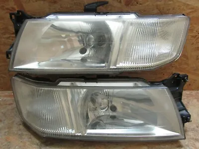 1997 2003 Jdm Mitsubishi Chariot Grandis N80 N90 Silver Chrome Headlight Set Oem • $169.99