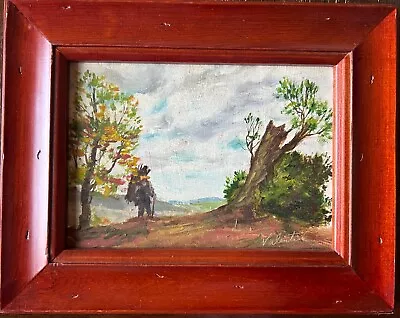 Glenn V. Vilppu Signed  Valentin  (his Middle Name) Landscape Oil Painting 5x7  • $145