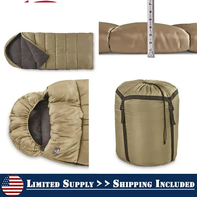 Hooded Sleeping Bag Fleece Lined 0 Zero Degrees Outdoor Winter Camping Travel • $83.95