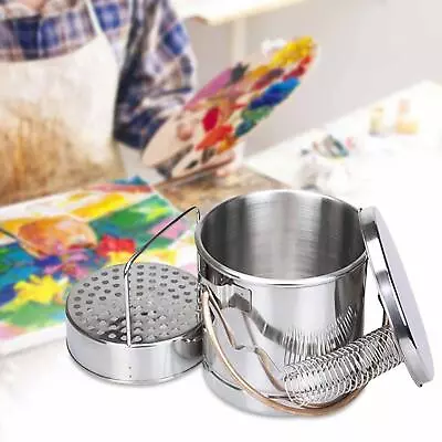 Paint Brush Washer Bucket With Lid And Filter Screen Pen Paint Brush Cleaner • £35.29